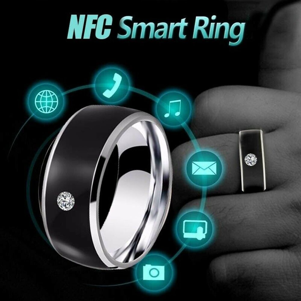 Smart Ring Nfc Pay - 多機能NFCスマートリング,防水リング,ウェアラブル接続,Android携帯機器,ファッションジュエリー,新品
