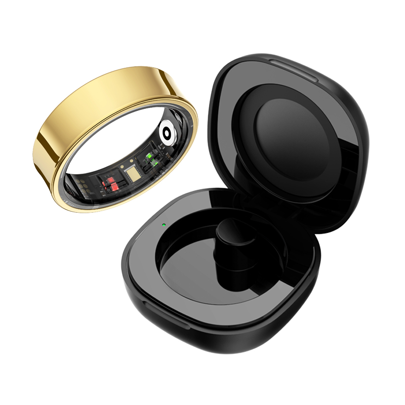 Temperature Ring Skin - 男性と女性のためのr09スマートリング,充電ケース,心拍数,血中酸素,肌温度モニター,5atm防水,Android, iOS