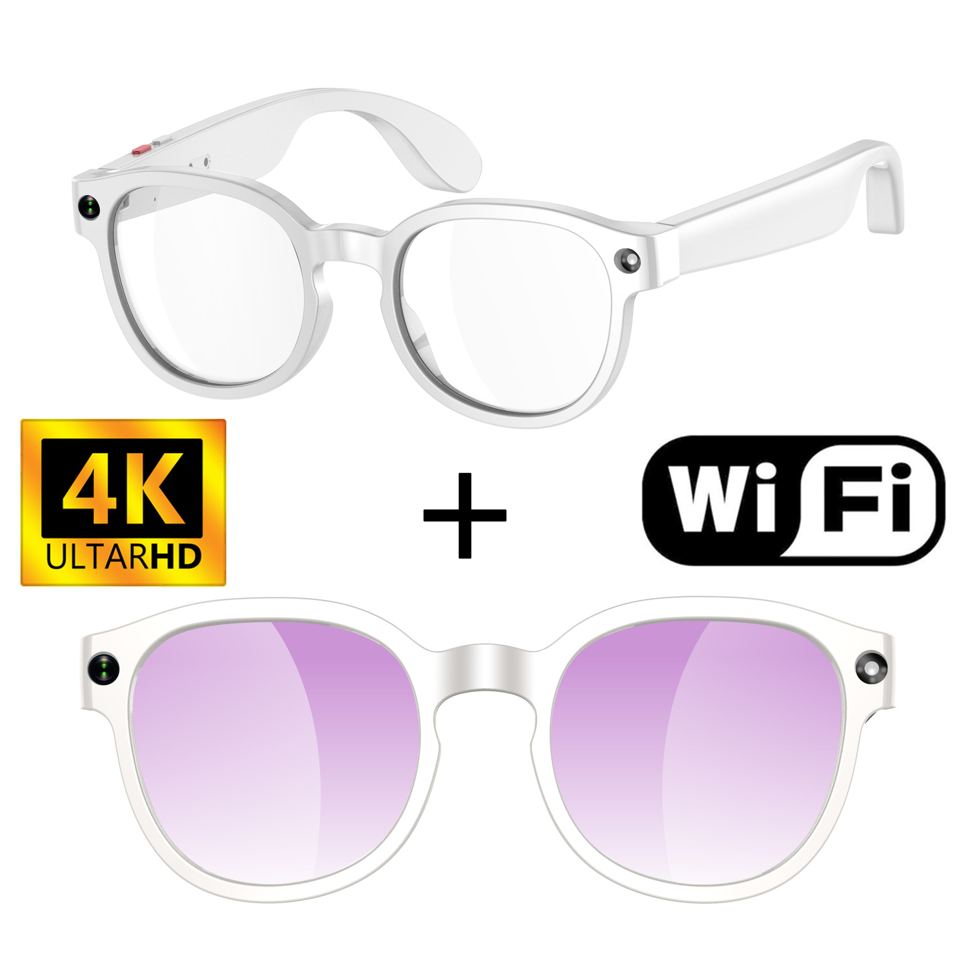 2026 AIスマートグラス AI翻訳 8MP HDカメラ  - Smart Glasses Lens のレビューと価格