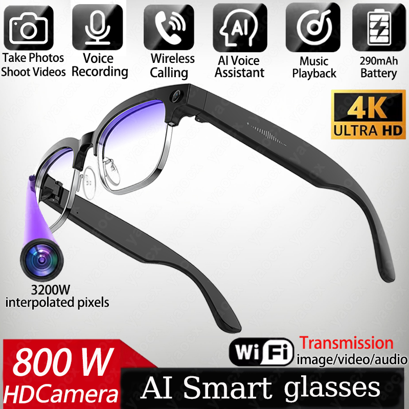 4KスマートAIグラス 8MPカメラ搭載 ビデオ録画 写真認 - Smart Glasses Lens のレビューと価格