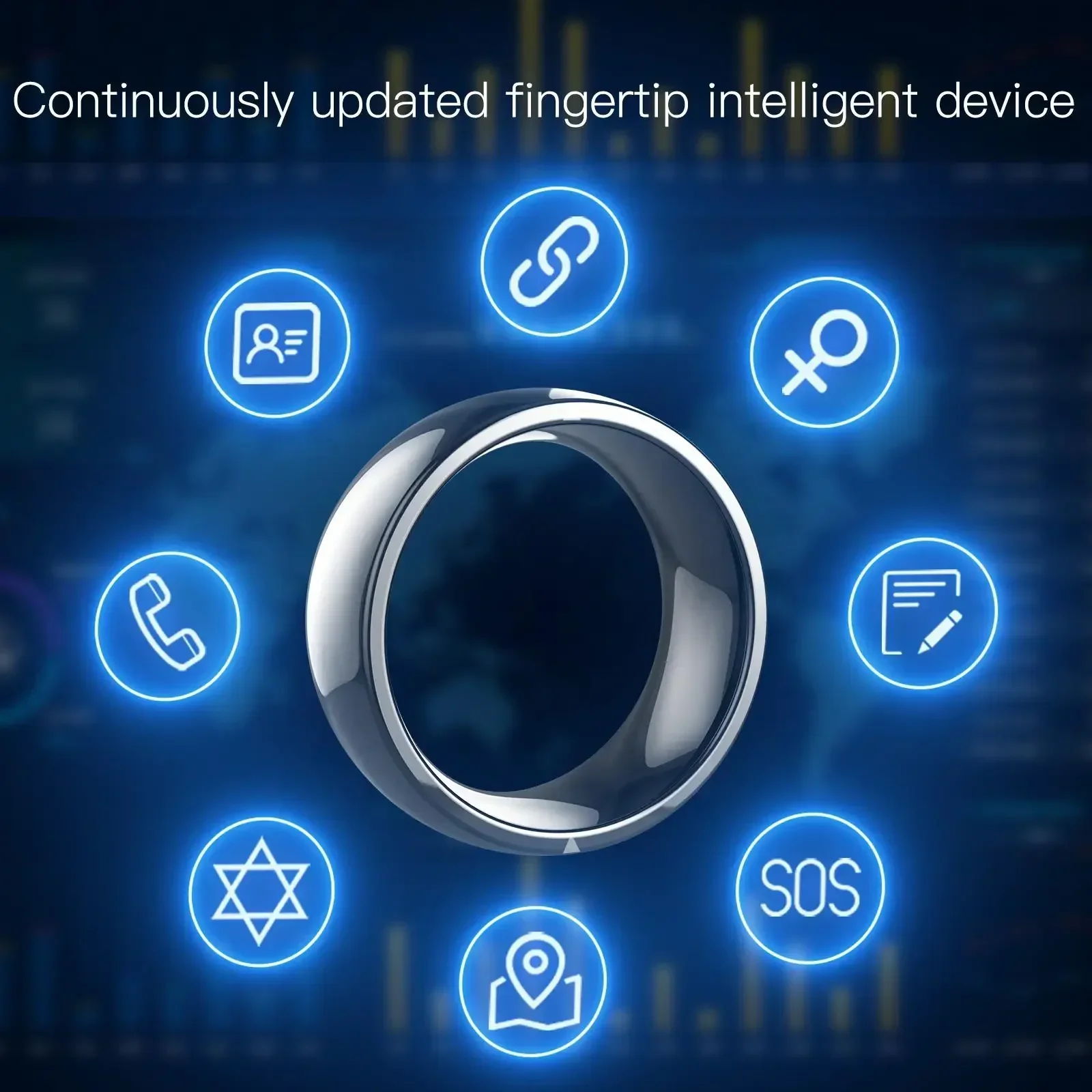 スマートステンレス鋼リング,防水,防塵,反粒子装置,魔法の指 - Smart Ring Nfc Pay のレビューと価格