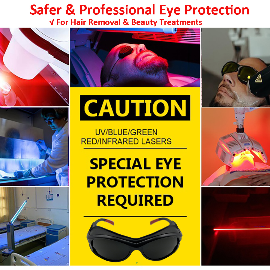IPLレーザー脱毛用メガネ 赤色光療法レーザー美容施術者用保 - Light Therapy Glasses のレビューと価格